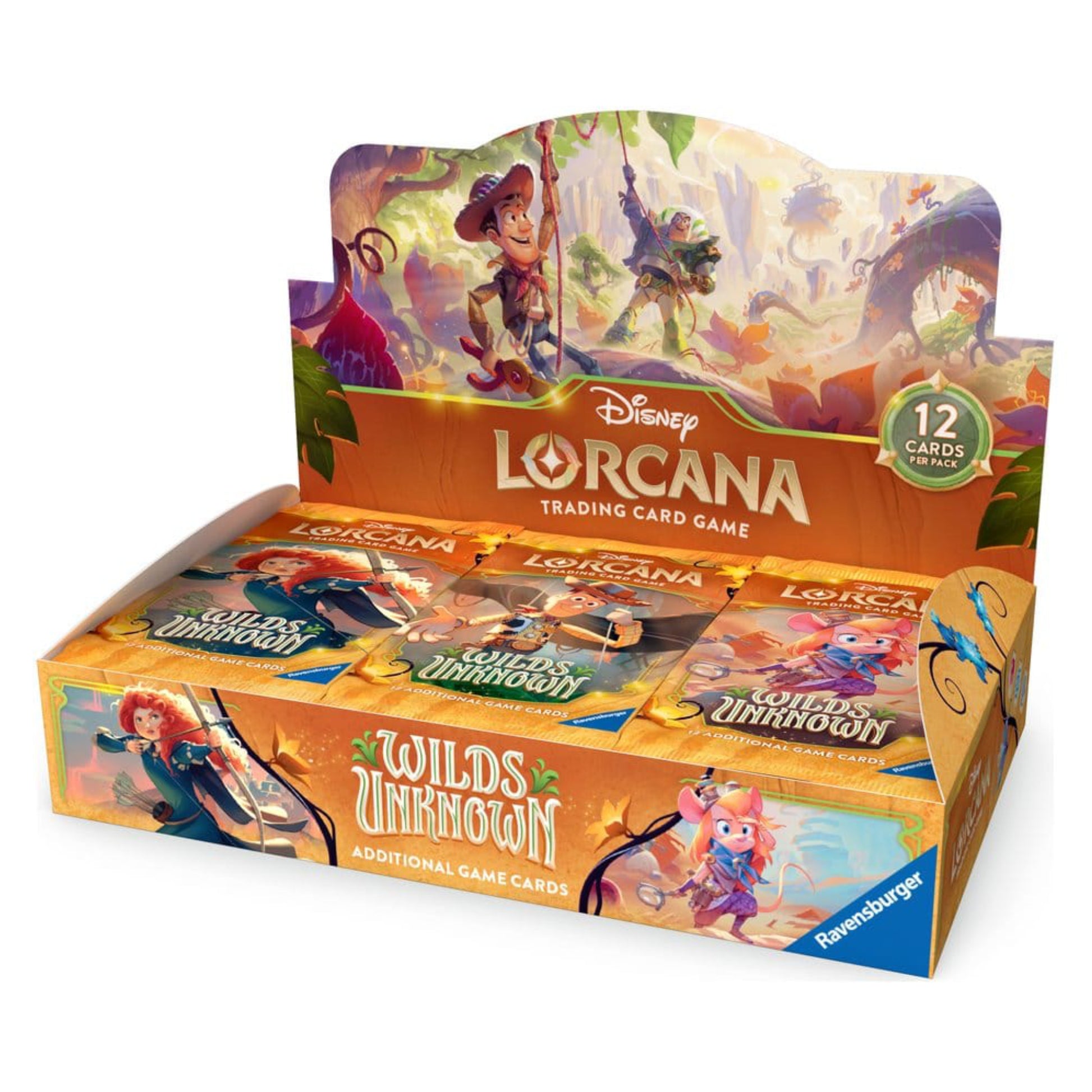 Disney Lorcana Wilds Unknown booster box containing 24 sealed booster packs.