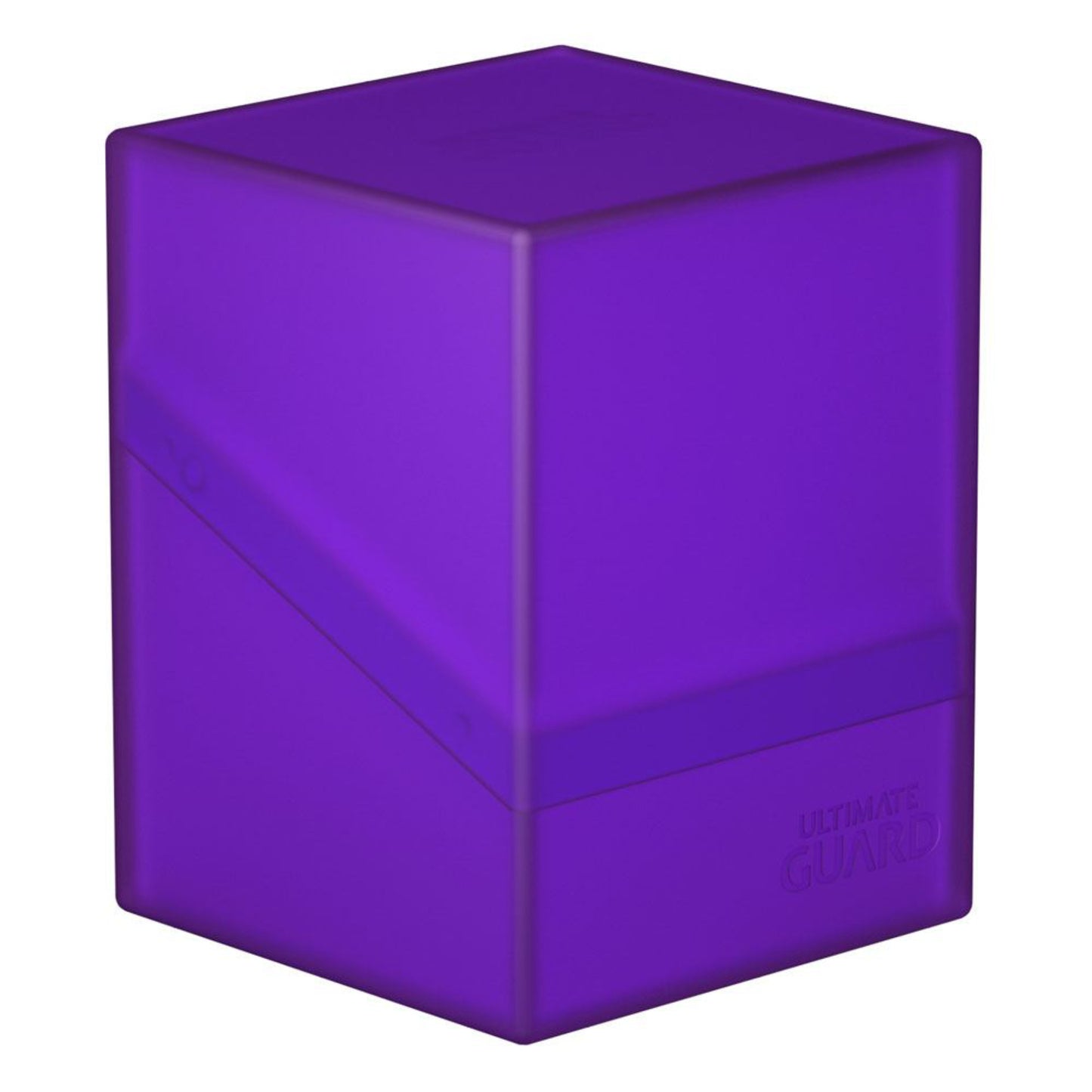Purple Ultimate Guard trading card deck box, fits 100 double-sleeved or 120 single-sleeved standard cards.