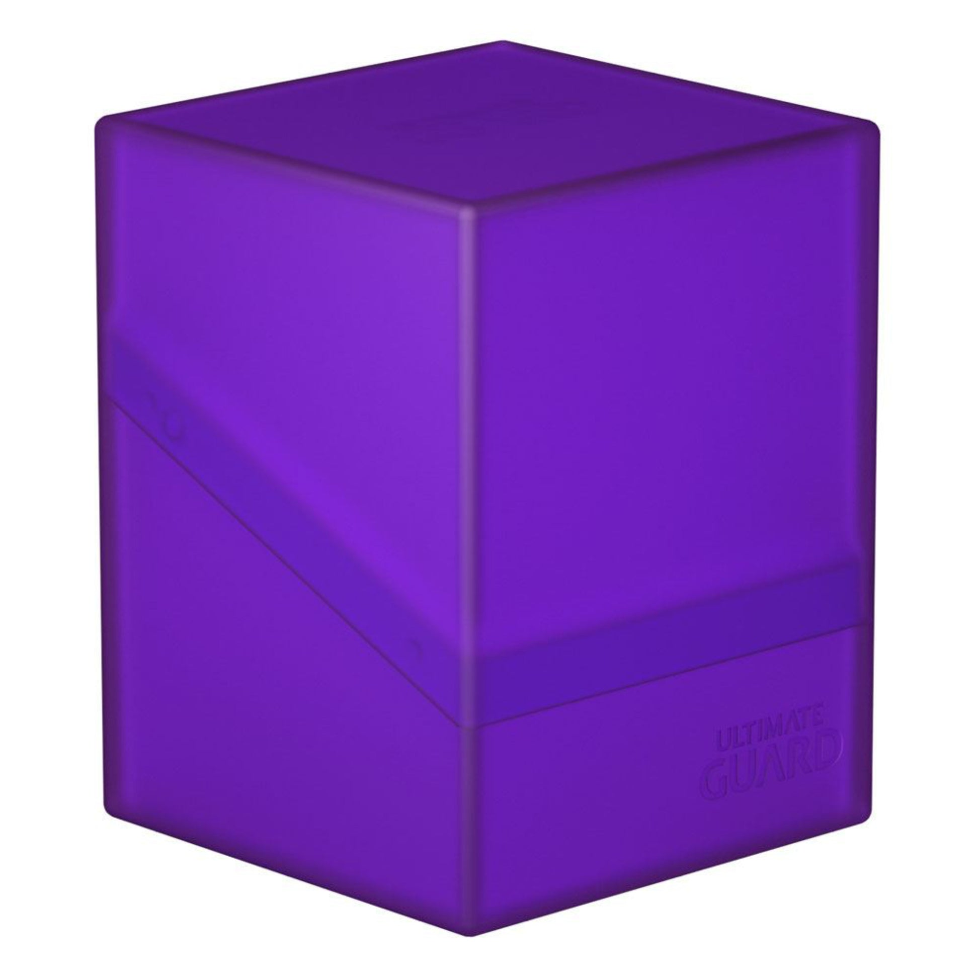 Purple Ultimate Guard trading card deck box, fits 100 double-sleeved or 120 single-sleeved standard cards.