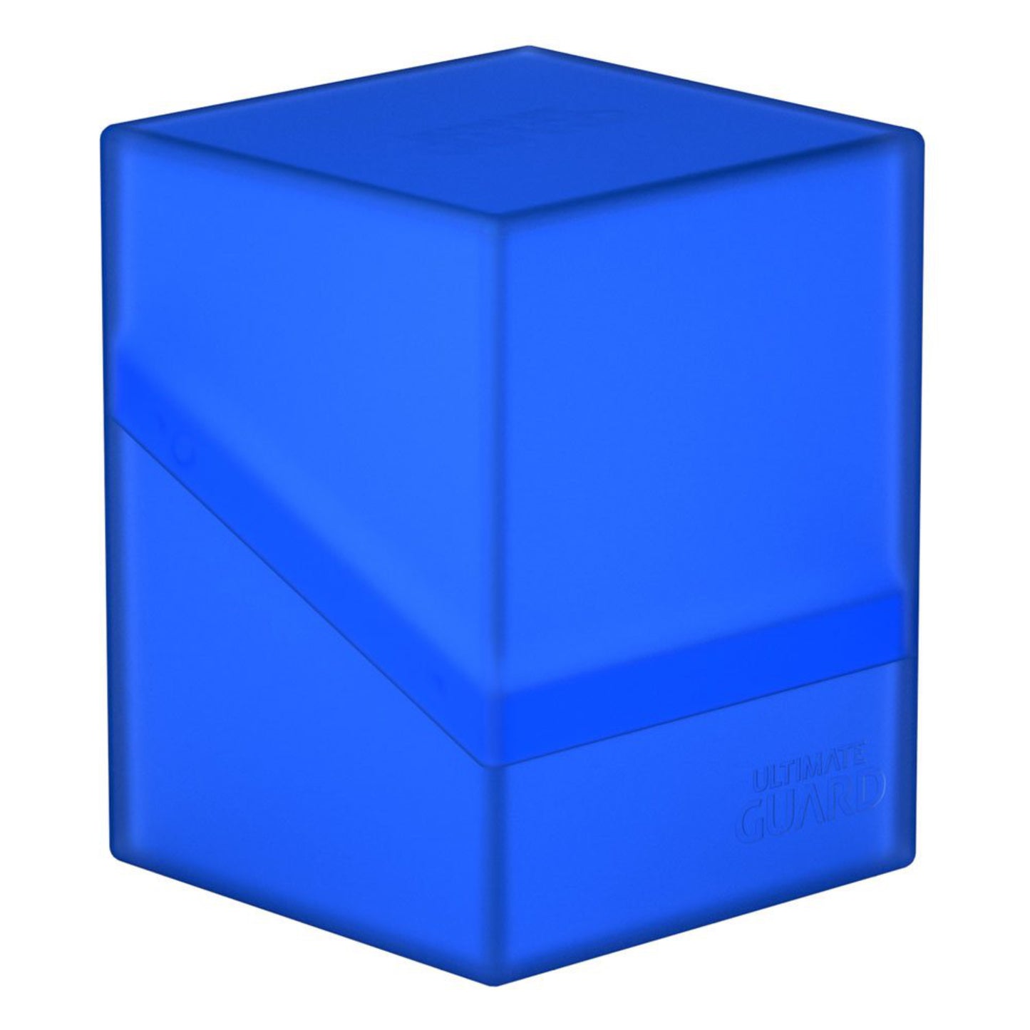 Blue Ultimate Guard trading card deck box, fits 100 double-sleeved or 120 single-sleeved standard cards.