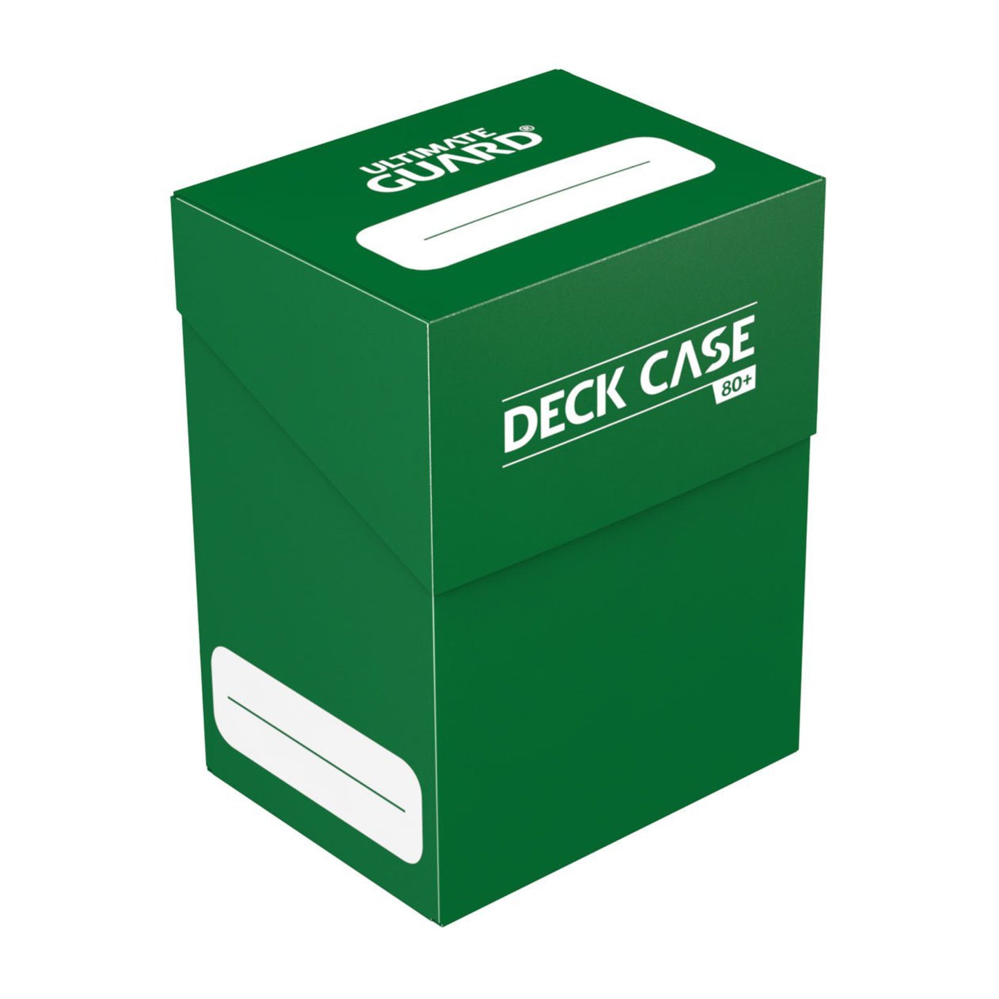 Green Ultimate Guard trading card deck box, fits 80 double-sleeved or 100 single-sleeved standard cards.