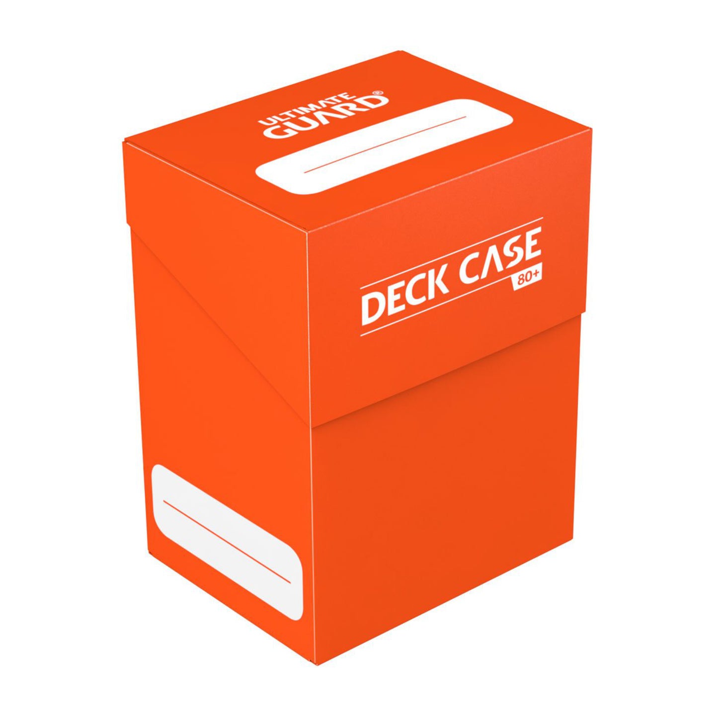 Orange Ultimate Guard trading card deck box, fits 80 double-sleeved or 100 single-sleeved standard cards.