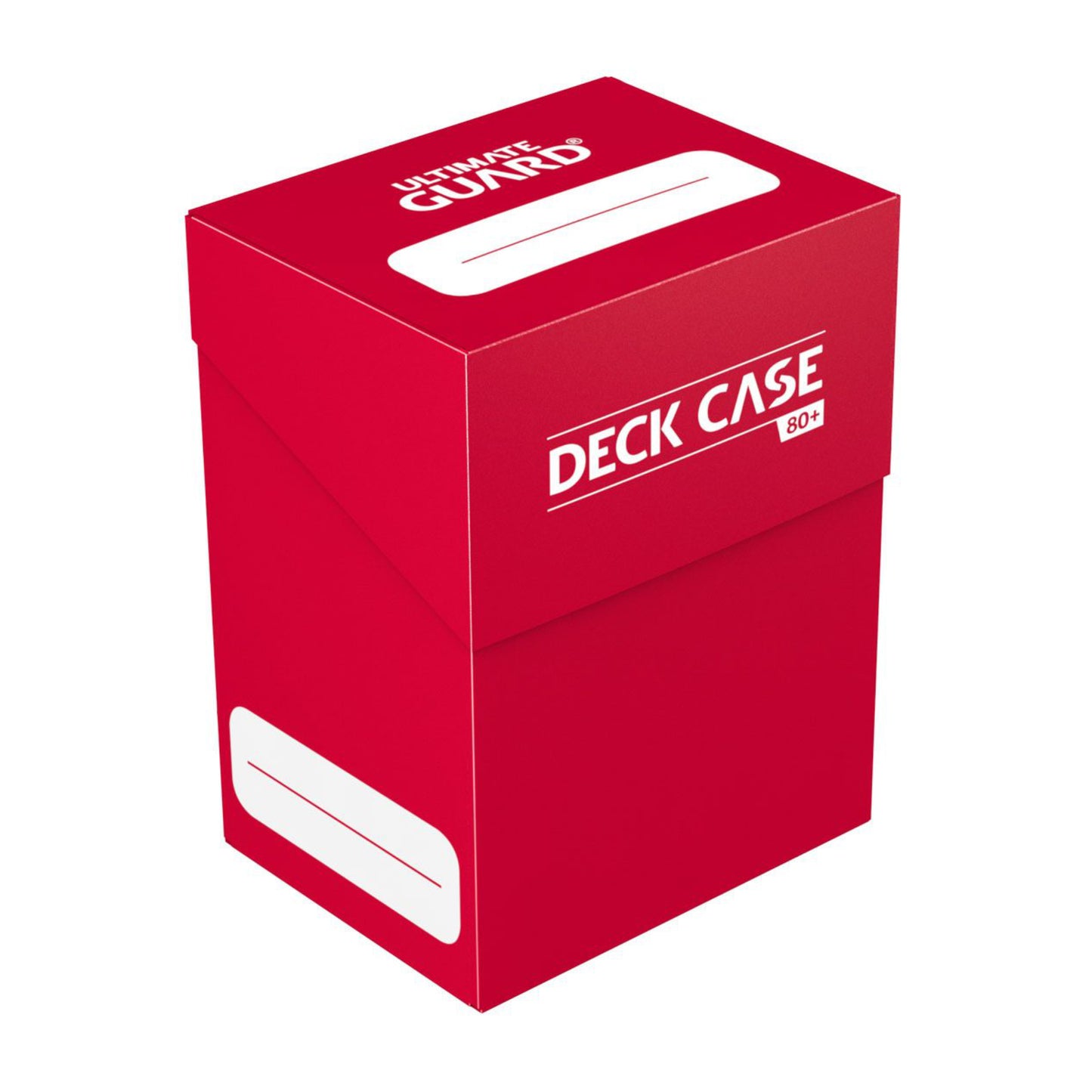 Red Ultimate Guard trading card deck box, fits 80 double-sleeved or 100 single-sleeved standard cards.