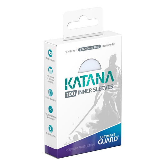 Ultimate Guard Katana Inner card sleeves, standard size, 100 sleeves per pack.