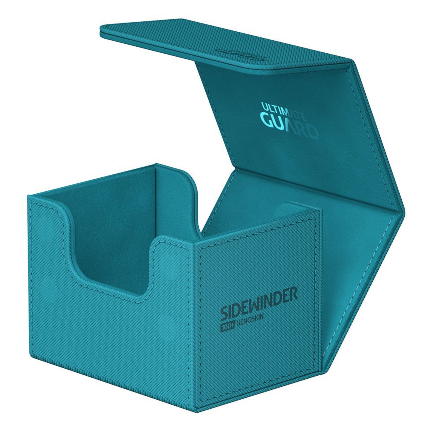 Teal Ultimate Guard trading card deck box, fits 100 double-sleeved or 120 single-sleeved standard cards.