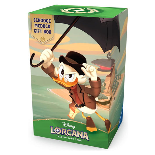 Disney Lorcana Scrooge McDuck Gift Box, boxed set for the Lorcana trading card game.