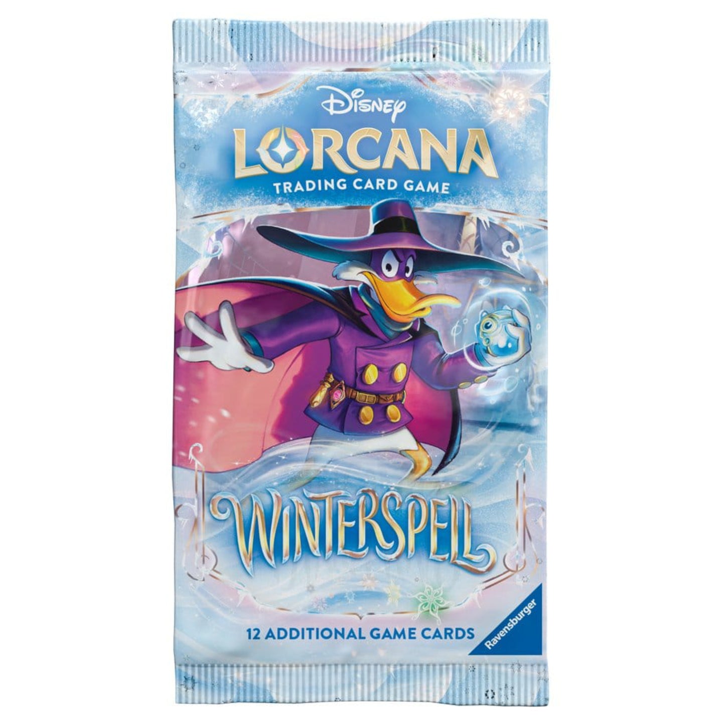 Disney Lorcana Winterspell booster pack with 12 additional game cards.