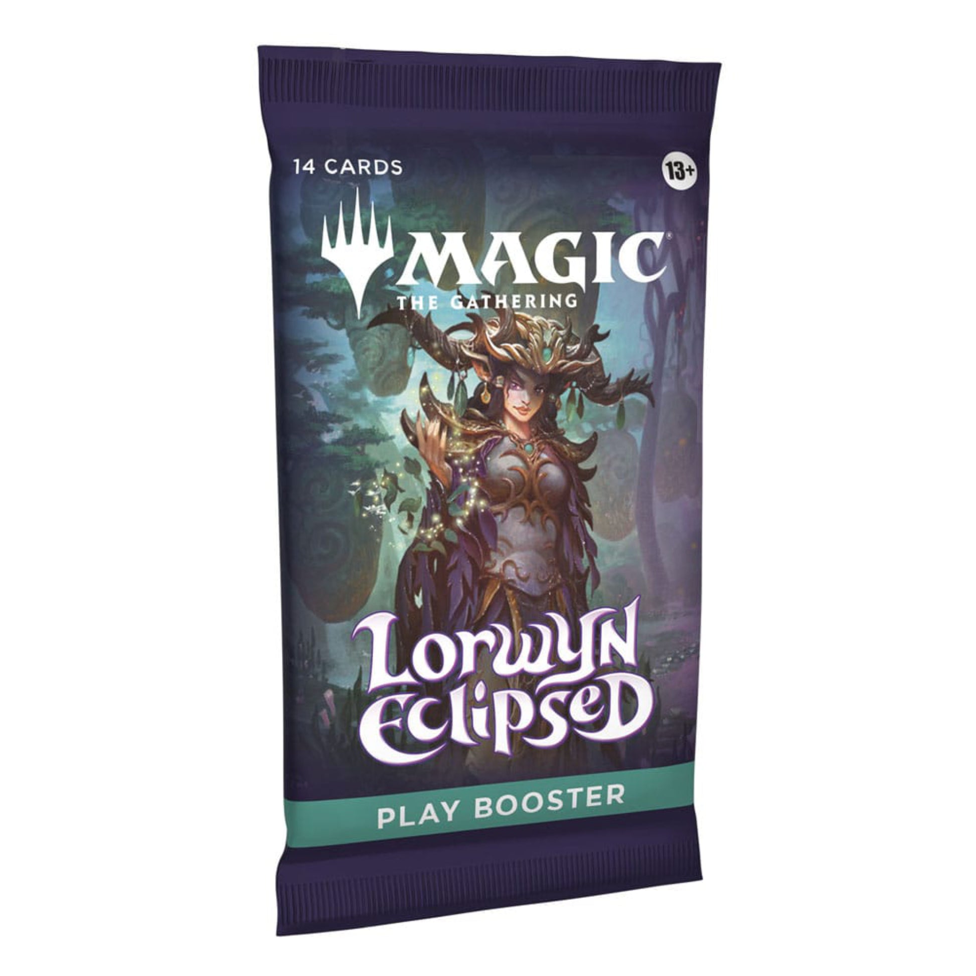 Magic: The Gathering Lorwyn Eclipsed Play booster pack, containing 14 cards.