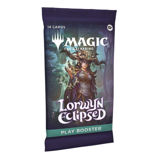 Magic: The Gathering Lorwyn Eclipsed Play booster pack, containing 14 cards.