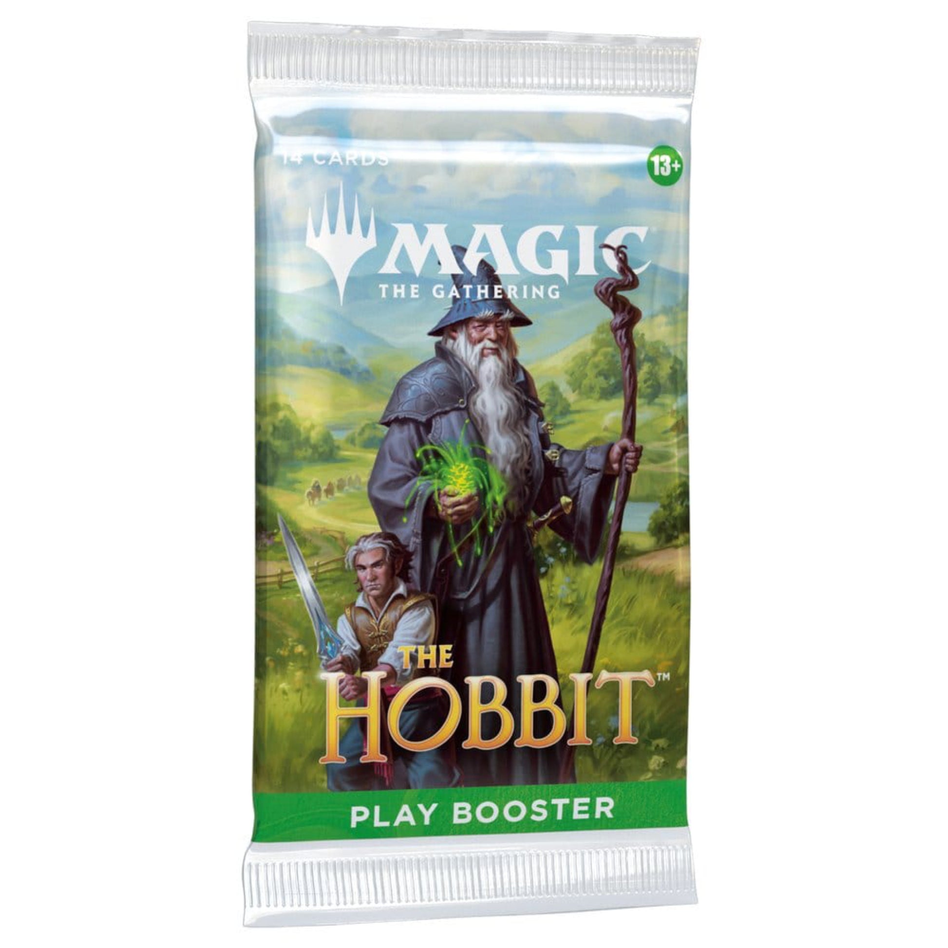 Magic: The Gathering The Hobbit Play booster pack, containing 14 cards.