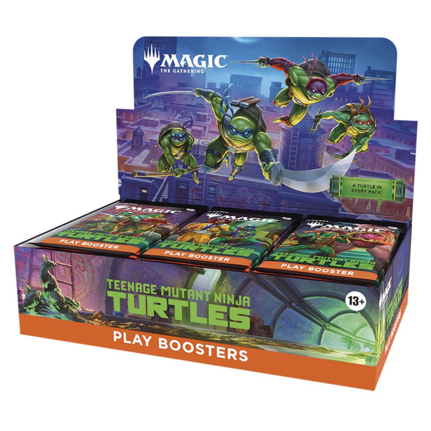Magic: The Gathering Teenage Mutant Ninja Turtles Play Booster display box containing 30 booster packs.