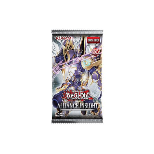 Yu-Gi-Oh! Alliance Insight booster pack, English 1st Edition, 9 cards per pack.